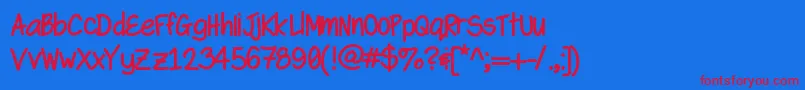 Swaggerbold Font – Red Fonts on Blue Background