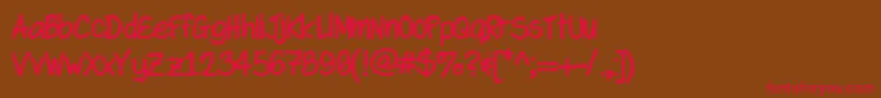 Swaggerbold Font – Red Fonts on Brown Background