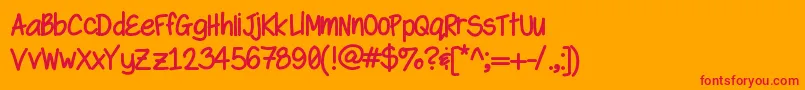 フォントSwaggerbold – オレンジの背景に赤い文字