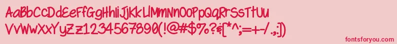 フォントSwaggerbold – ピンクの背景に赤い文字