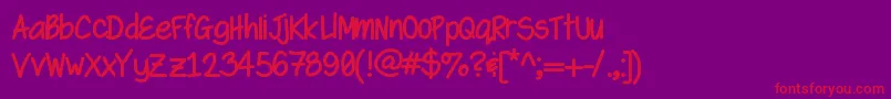 Swaggerbold Font – Red Fonts on Purple Background