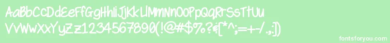 Swaggerbold Font – White Fonts on Green Background
