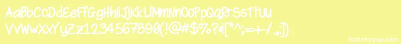 Swaggerbold Font – White Fonts on Yellow Background