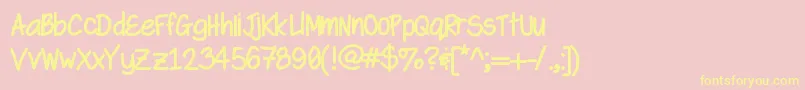 Swaggerbold Font – Yellow Fonts on Pink Background