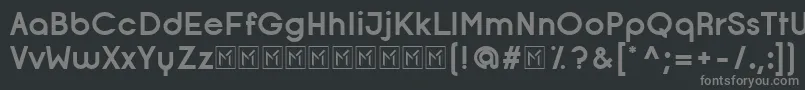 Шрифт OpificioBold – серые шрифты на чёрном фоне