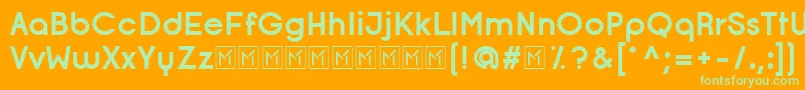 OpificioBold Font – Green Fonts on Orange Background