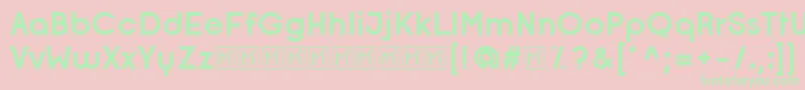 OpificioBold Font – Green Fonts on Pink Background