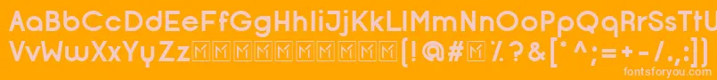 Police OpificioBold – polices roses sur fond orange