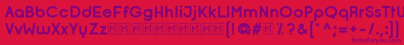 OpificioBold Font – Purple Fonts on Red Background