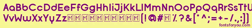 OpificioBold Font – Purple Fonts on Yellow Background