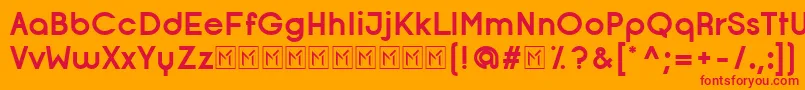 OpificioBold Font – Red Fonts on Orange Background