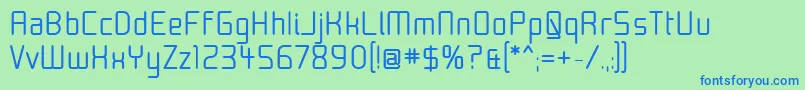 フォントMoon30 – 青い文字は緑の背景です。