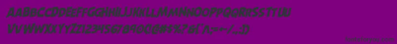 Horroweenrotal-Schriftart – Schwarze Schriften auf violettem Hintergrund