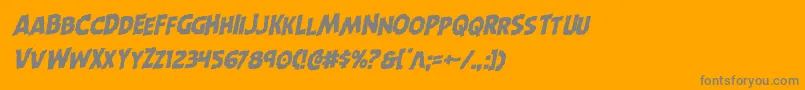 フォントHorroweenrotal – オレンジの背景に灰色の文字