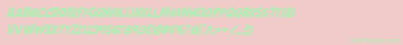 Horroweenrotal Font – Green Fonts on Pink Background