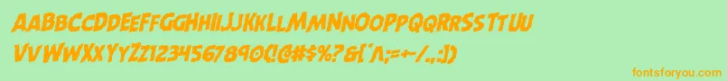 Horroweenrotal Font – Orange Fonts on Green Background