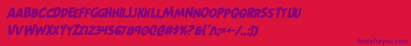 Horroweenrotal Font – Purple Fonts on Red Background