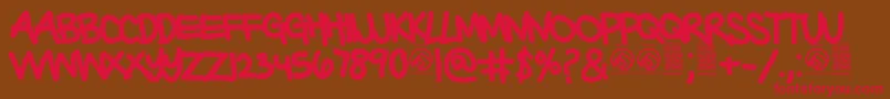 BarterwithagypsyBold Font – Red Fonts on Brown Background