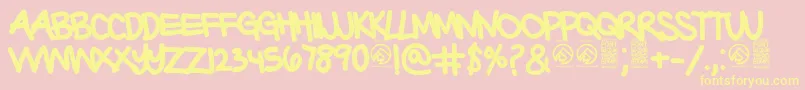 BarterwithagypsyBold Font – Yellow Fonts on Pink Background