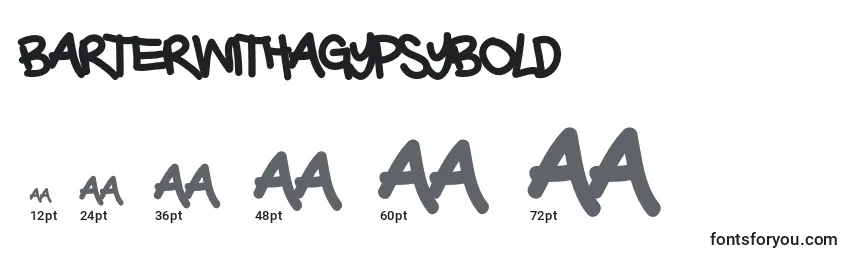 BarterwithagypsyBold Font Sizes