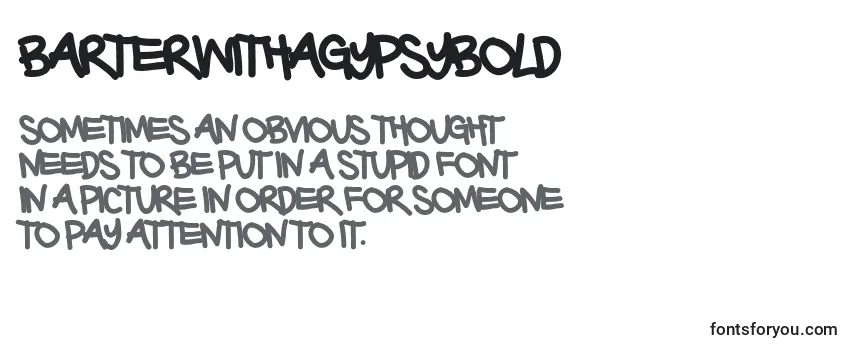 Review of the BarterwithagypsyBold Font