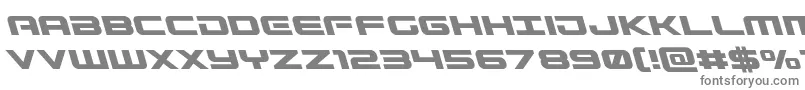 Fonte Gunshipleft – fontes cinzas em um fundo branco