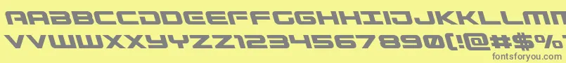 Gunshipleft Font – Gray Fonts on Yellow Background