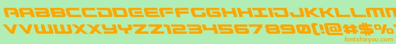 Gunshipleft Font – Orange Fonts on Green Background