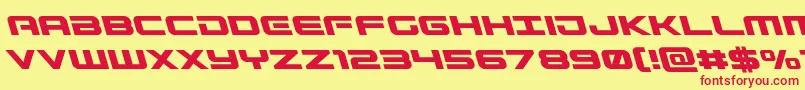 Gunshipleft Font – Red Fonts on Yellow Background