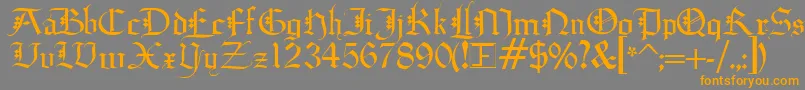 DiamondGothic Font – Orange Fonts on Gray Background