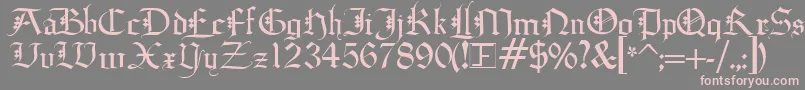 DiamondGothic Font – Pink Fonts on Gray Background