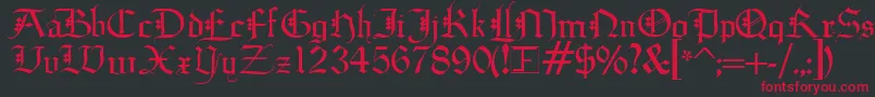 DiamondGothic Font – Red Fonts on Black Background