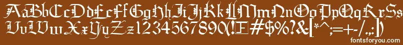 DiamondGothic Font – White Fonts on Brown Background
