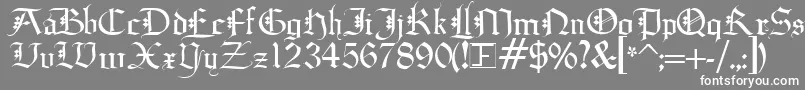 フォントDiamondGothic – 灰色の背景に白い文字