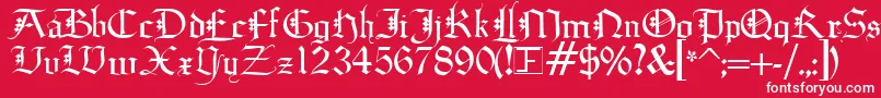 DiamondGothic Font – White Fonts on Red Background