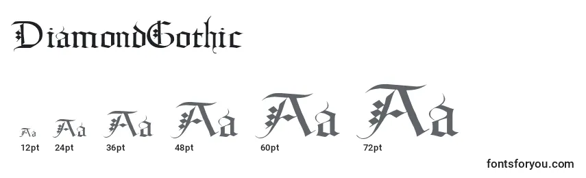 DiamondGothic Font Sizes