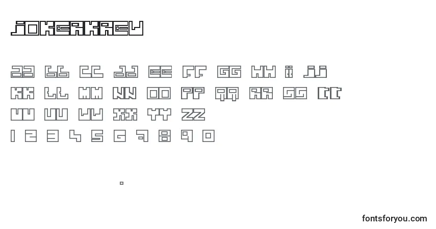 Шрифт JokerKrew – алфавит, цифры, специальные символы