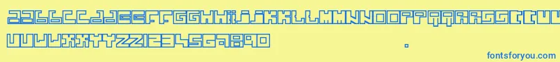 JokerKrew Font – Blue Fonts on Yellow Background