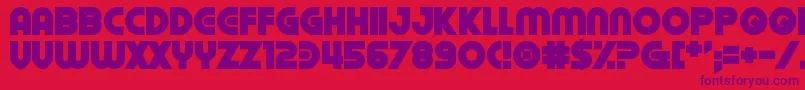 Oilrig Font – Purple Fonts on Red Background