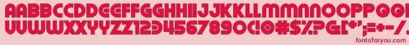 Oilrig Font – Red Fonts on Pink Background
