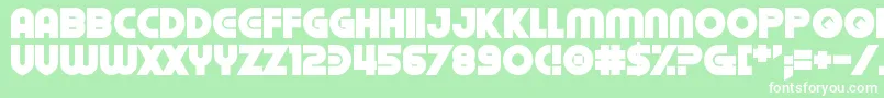 Oilrig Font – White Fonts on Green Background
