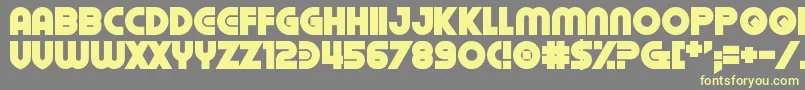 Oilrig Font – Yellow Fonts on Gray Background