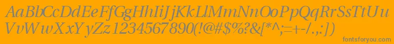 VeracitysskItalic Font – Gray Fonts on Orange Background