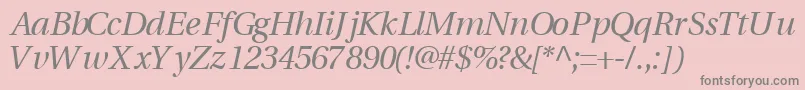 VeracitysskItalic Font – Gray Fonts on Pink Background