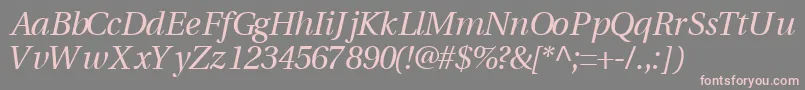 VeracitysskItalic Font – Pink Fonts on Gray Background