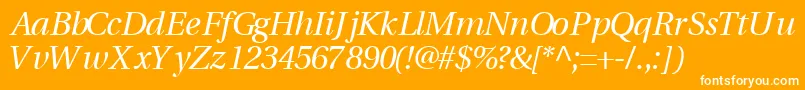 VeracitysskItalic Font – White Fonts on Orange Background