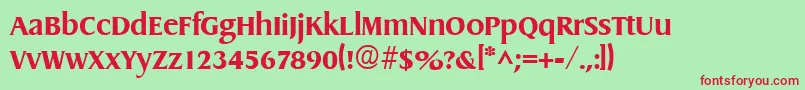 DragonBold Font – Red Fonts on Green Background