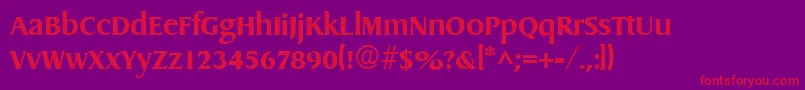 DragonBold-Schriftart – Rote Schriften auf violettem Hintergrund