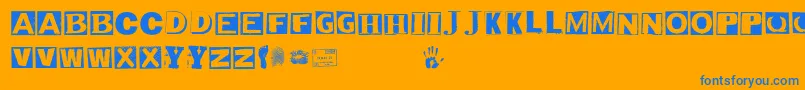Revista Font – Blue Fonts on Orange Background