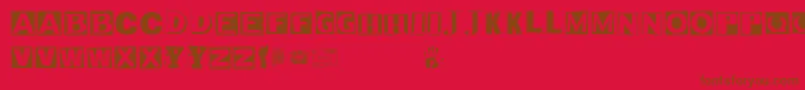 Revista Font – Brown Fonts on Red Background